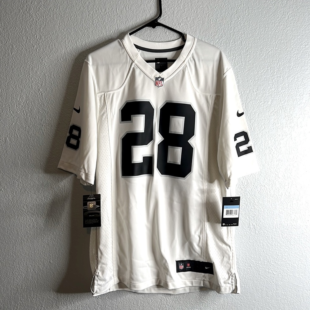 Nike NFL Las Vegas/Oakland Raiders Josh Jacobs #28 Away Game Jersey